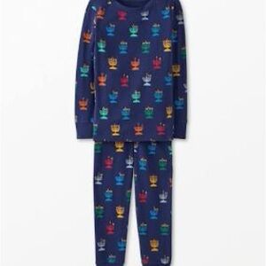 Hanna Andersson Navy Menorah Pajama Set